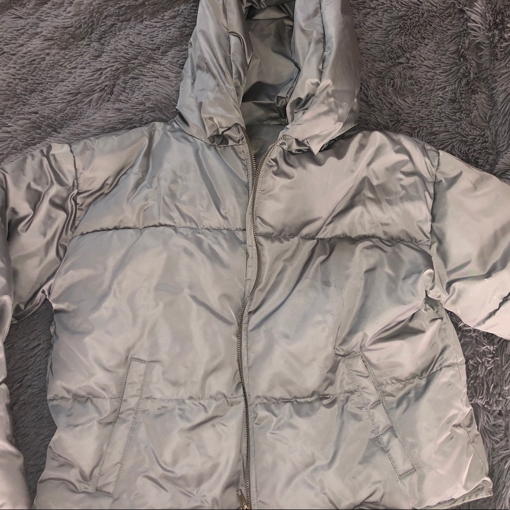 Forever 21 Space Grey Bomber Jacket